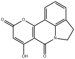 8-HYDROXY-4,5-DIHYDRO-7H,10H-PYRANO[3,2-C]PYRROLO[3,2,1-IJ]QUINOLINE-7,10-DIONE Struktur