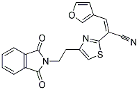 (Z)-2-(4-[2-(1,3-DIOXO-1,3-DIHYDRO-2H-ISOINDOL-2-YL)ETHYL]-1,3-THIAZOL-2-YL)-3-(3-FURYL)-2-PROPENENITRILE Struktur