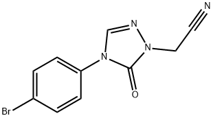 2-[4-(4-BROMOPHENYL)-5-OXO-4,5-DIHYDRO-1H-1,2,4-TRIAZOL-1-YL]ACETONITRILE Struktur