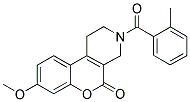 8-METHOXY-3-(2-METHYLBENZOYL)-1,2,3,4-TETRAHYDRO-5H-CHROMENO[3,4-C]PYRIDIN-5-ONE Struktur