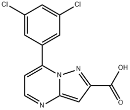 7-(3,5-DICHLORO-PHENYL)-PYRAZOLO[1,5-A]PYRIMIDINE-2-CARBOXYLIC ACID Struktur