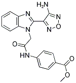 METHYL 4-({[2-(4-AMINO-1,2,5-OXADIAZOL-3-YL)-1H-BENZIMIDAZOL-1-YL]ACETYL}AMINO)BENZOATE Struktur