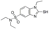 1-ETHYL-2-MERCAPTO-1H-BENZOIMIDAZOLE-5-SULFONIC ACID DIETHYLAMIDE Struktur