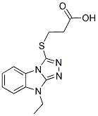 3-[(9-ETHYL-9H-[1,2,4]TRIAZOLO[4,3-A]BENZIMIDAZOL-3-YL)THIO]PROPANOIC ACID Struktur