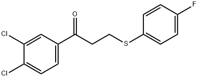 1-(3,4-DICHLOROPHENYL)-3-[(4-FLUOROPHENYL)SULFANYL]-1-PROPANONE Struktur