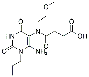 4-[(6-AMINO-2,4-DIOXO-1-PROPYL-1,2,3,4-TETRAHYDROPYRIMIDIN-5-YL)(2-METHOXYETHYL)AMINO]-4-OXOBUTANOIC ACID Struktur