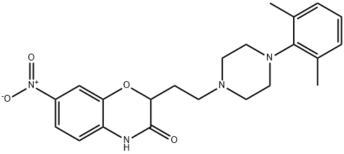 2-(2-[4-(2,6-DIMETHYLPHENYL)PIPERAZINO]ETHYL)-7-NITRO-2H-1,4-BENZOXAZIN-3(4H)-ONE Struktur