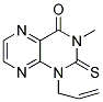 1-ALLYL-3-METHYL-2-THIOXO-2,3-DIHYDRO-4(1H)-PTERIDINONE Struktur