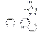 4-METHYL-5-[2-(4-METHYLPHENYL)QUINOLIN-4-YL]-4H-1,2,4-TRIAZOLE-3-THIOL Struktur