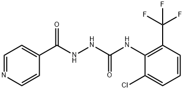 N-(6-CHLORO-2-(TRIFLUOROMETHYL)PHENYL)((4-PYRIDYLCARBONYLAMINO)AMINO)FORMAMIDE Struktur