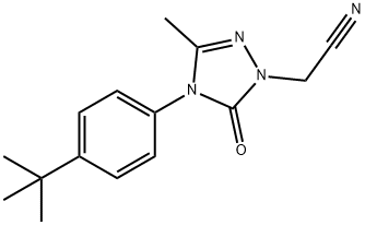 2-(4-[4-(TERT-BUTYL)PHENYL]-3-METHYL-5-OXO-4,5-DIHYDRO-1H-1,2,4-TRIAZOL-1-YL)ACETONITRILE Struktur