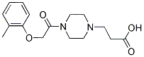 3-(4-[(2-METHYLPHENOXY)ACETYL]PIPERAZIN-1-YL)PROPANOIC ACID Struktur