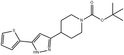 TERT-BUTYL 4-[5-(2-THIENYL)-1H-PYRAZOL-3-YL]TETRAHYDRO-1(2H)-PYRIDINECARBOXYLATE Struktur