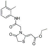 [3-[(2,3-DIMETHYL-PHENYLCARBAMOYL)-METHYL]-4-OXO-THIAZOLIDIN-2-YLIDENE]-ACETIC ACID ETHYL ESTER Struktur