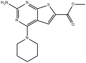 METHYL 2-AMINO-4-PIPERIDINOTHIENO[2,3-D]PYRIMIDINE-6-CARBOXYLATE Struktur