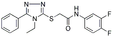 N-(3,4-DIFLUOROPHENYL)-2-[(4-ETHYL-5-PHENYL-4H-1,2,4-TRIAZOL-3-YL)SULFANYL]ACETAMIDE Struktur