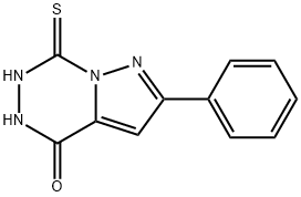 7-MERCAPTO-2-PHENYL-5H-PYRAZOLO[1,5-D][1,2,4]TRIAZIN-4-ONE Struktur