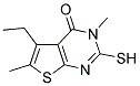 5-ETHYL-2-MERCAPTO-3,6-DIMETHYL-3H-THIENO[2,3-D]PYRIMIDIN-4-ONE Struktur