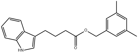 3,5-DIMETHYLBENZYL 4-(1H-INDOL-3-YL)BUTANOATE Struktur