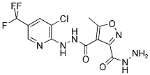 N-[3-CHLORO-5-(TRIFLUOROMETHYL)PYRID-2-YL]-3-(HYDRAZINOCARBONYL)-5-METHYL-4-ISOXAZOLECARBOHYDRAZIDE Struktur