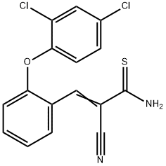 (E)-2-CYANO-3-[2-(2,4-DICHLOROPHENOXY)PHENYL]-2-PROPENETHIOAMIDE Struktur