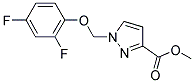 1-(2,4-DIFLUORO-PHENOXYMETHYL)-1 H-PYRAZOLE-3-CARBOXYLIC ACID METHYL ESTER Struktur