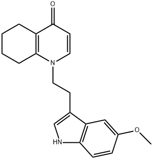 1-[2-(5-METHOXY-1H-INDOL-3-YL)ETHYL]-5,6,7,8-TETRAHYDRO-4(1H)-QUINOLINONE Struktur