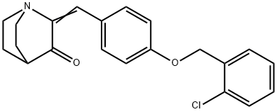 2-((4-[(2-CHLOROBENZYL)OXY]PHENYL)METHYLENE)-3-QUINUCLIDINONE Struktur