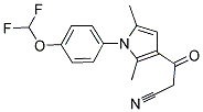 3-[1-(4-DIFLUOROMETHOXY-PHENYL)-2,5-DIMETHYL-1H-PYRROL-3-YL]-3-OXO-PROPIONITRILE Struktur