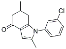 1-(3-CHLOROPHENYL)-2,6-DIMETHYL-5,6,7-TRIHYDROINDOL-4-ONE Struktur