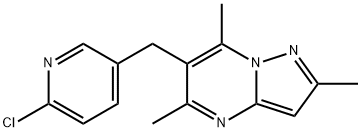 6-[(6-CHLORO-3-PYRIDINYL)METHYL]-2,5,7-TRIMETHYLPYRAZOLO[1,5-A]PYRIMIDINE Struktur