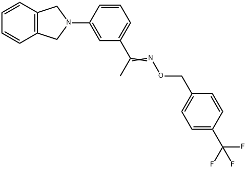 1-[3-(1,3-DIHYDRO-2H-ISOINDOL-2-YL)PHENYL]-1-ETHANONE O-[4-(TRIFLUOROMETHYL)BENZYL]OXIME Struktur