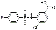 4-CHLORO-3-(4-FLUORO-BENZENESULFONYLAMINO)-BENZOIC ACID Struktur