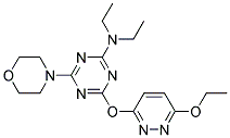 4-(6-ETHOXYPYRIDAZIN-3-YLOXY)-N,N-DIETHYL-6-MORPHOLINO-1,3,5-TRIAZIN-2-AMINE Struktur