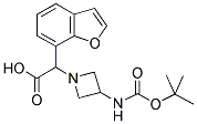 BENZOFURAN-7-YL-(3-TERT-BUTOXYCARBONYLAMINO-AZETIDIN-1-YL)-ACETIC ACID Struktur