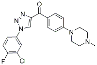 [1-(3-CHLORO-4-FLUOROPHENYL)-1H-1,2,3-TRIAZOL-4-YL][4-(4-METHYLPIPERAZINO)PHENYL]METHANONE Struktur