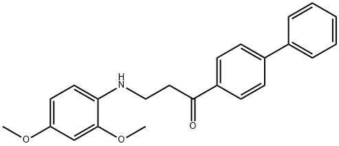 1-[1,1'-BIPHENYL]-4-YL-3-(2,4-DIMETHOXYANILINO)-1-PROPANONE Struktur