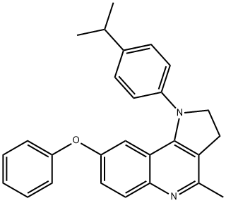 1-(4-ISOPROPYLPHENYL)-4-METHYL-2,3-DIHYDRO-1H-PYRROLO[3,2-C]QUINOLIN-8-YL PHENYL ETHER Struktur