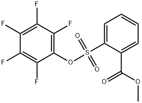 METHYL 2-[(2,3,4,5,6-PENTAFLUOROPHENOXY)SULFONYL]BENZENECARBOXYLATE Struktur