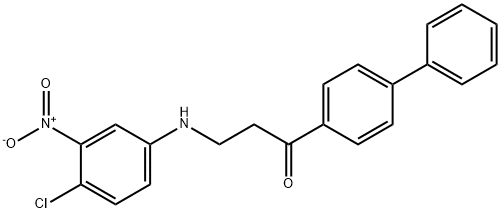 1-[1,1'-BIPHENYL]-4-YL-3-(4-CHLORO-3-NITROANILINO)-1-PROPANONE Struktur