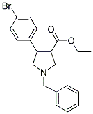 1-BENZYL-4-(4-BROMO-PHENYL)-PYRROLIDINE-3-CARBOXYLIC ACID ETHYL ESTER Struktur