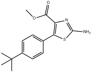 METHYL 2-AMINO-5-[4-(TERT-BUTYL)PHENYL]-1,3-THIAZOLE-4-CARBOXYLATE Struktur