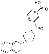 3-([4-(2-NAPHTHYL)PIPERAZIN-1-YL]CARBONYL)BENZOIC ACID Struktur