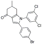 1-(3,5-DICHLOROPHENYL)-2-(4-BROMOPHENYL)-6-METHYL-5,6,7-TRIHYDROINDOL-4-ONE Struktur