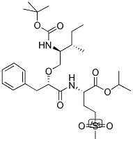 (2S)-[(2'S)-T-BOC-AMINO-(3'S)-METHYL-1-PENTYLOXY]-3-PHENYLPROPIONYL-METHIONINE SULFONE, ISOPROPYL ESTER Struktur