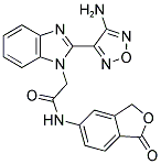 2-[2-(4-AMINO-1,2,5-OXADIAZOL-3-YL)-1H-BENZIMIDAZOL-1-YL]-N-(1-OXO-1,3-DIHYDRO-2-BENZOFURAN-5-YL)ACETAMIDE Struktur