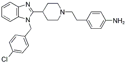 4-(2-(4-[1-(4-CHLORO-BENZYL)-1H-BENZOIMIDAZOL-2-YL]-PIPERIDIN-1-YL)-ETHYL)-PHENYLAMINE Struktur