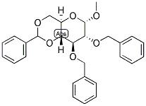 METHYL 2,3-DI-O-BENZYL-4,6-O-BENZYLIDENE-ALPHA-D-GLUCOPYRANOSIDE Struktur