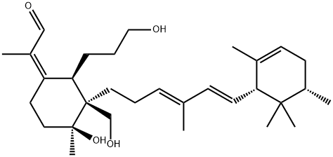 (-)-(6R,10S,11S,18R,22S)-26-HYDROXY-22-ALPHA-METHYLCYCLOIRID-16-ENAL Struktur