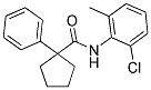 N-(2-CHLORO-6-METHYLPHENYL)(PHENYLCYCLOPENTYL)FORMAMIDE Struktur